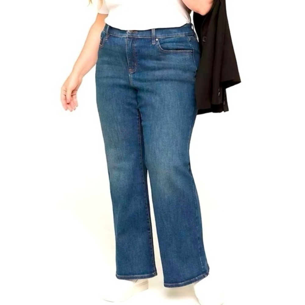 NWT- LANE BRYANT 👖 tighter tummy boot Women's Blue Jeans